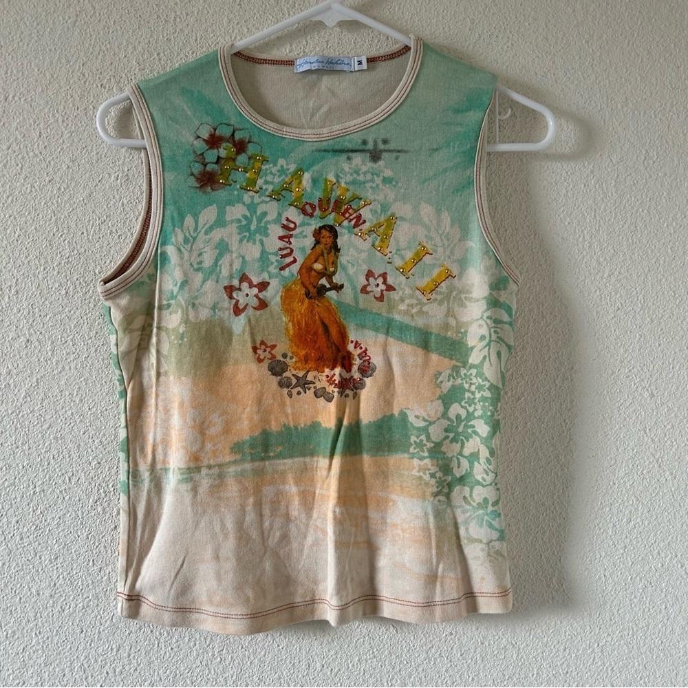 Honolua Wahine Hawaii Sleeveless Top Women’s Medium 90s Y2K vibes Island beach